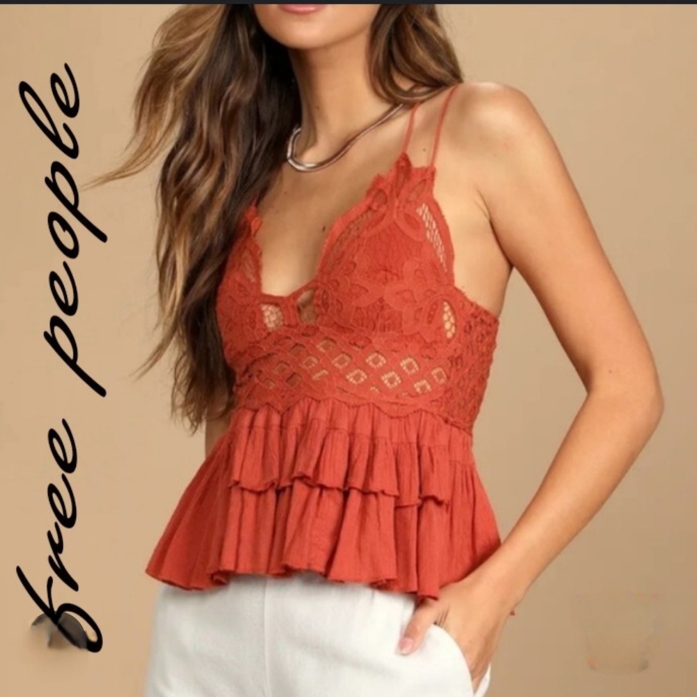 Free People Adela Lace Camisole Top